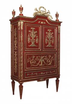 Italian Neo Classic Style Scarlet Armoire - 2798988