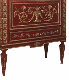 Italian Neo Classic Style Scarlet Armoire - 2798992