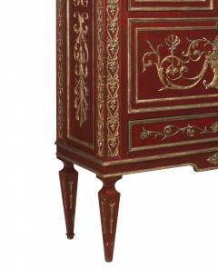 Italian Neo Classic Style Scarlet Armoire - 2798993