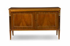 Italian Neo Classic Walnut Bronze Parcel Gilt 2 Door Credenza Sideboard - 4170042