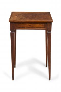 Italian Neo Classic Walnut Inlaid End Side Table - 4170270