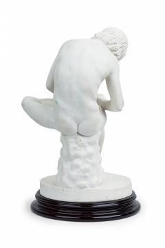 Italian Neo Classic White Porcelain Small Statue Cast of Boy with Thorn by Sal - 4670520