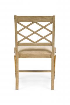Italian Neo Classic style reproduction cream painted and gilt trim side chair - 4169690