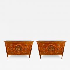 Italian Neo Classical Marquetry Chest of Drawers Commode or Nightstand a Pair - 3739993