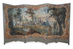 Italian Neo Classical Style Figurative Painting 6 Paneled Folding Screen - 2800726