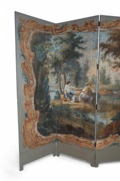 Italian Neo Classical Style Figurative Painting 6 Paneled Folding Screen - 2800727