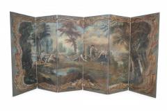 Italian Neo Classical Style Landscape Painting 6 Paneled Folding Screen - 2800730