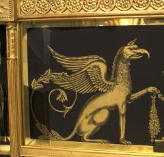 Italian Neoclassic Gilt Wall Mirror with Reverse Glass Panels - 1399355