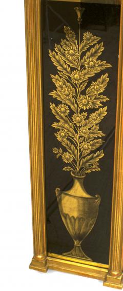 Italian Neoclassic Gilt Wall Mirror with Reverse Glass Panels - 1399358