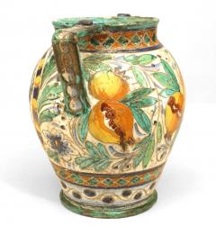 Italian Neoclassic Majolica Earthenware Vase with Bird - 4409340