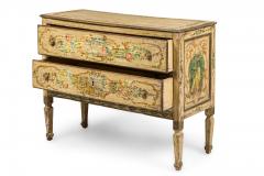 Italian Neoclassic Painted an Parcel Gilt Two Drawer Commode Piedmontese - 4170082