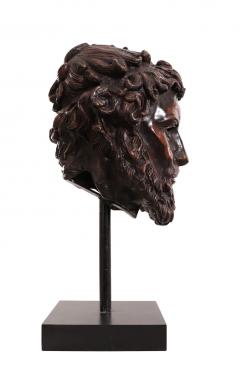 Italian Neoclassic Style Bronze Poseidon Bust - 4201642