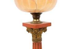 Italian Neoclassic Style Pink Marble Table Lamp - 4650741