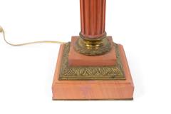 Italian Neoclassic Style Pink Marble Table Lamp - 4650744