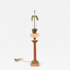 Italian Neoclassic Style Pink Marble Table Lamp - 4700342