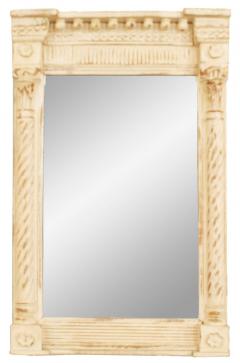 Italian Neoclassic Style White and Gold Painted Wall Mirror - 4670529