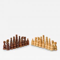 Italian Neoclassic Wooden Chess Set - 4733444