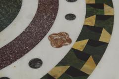 Italian Neoclassical Antique Pietra Dura Center Table w Bronze Base - 838081