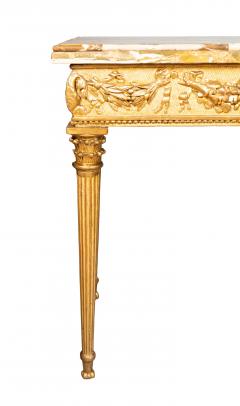 Italian Neoclassical Giltwood Console Table - 4643482
