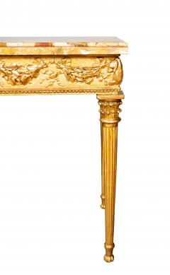 Italian Neoclassical Giltwood Console Table - 4643483