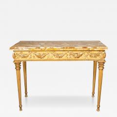 Italian Neoclassical Giltwood Console Table - 4643842