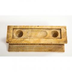 Italian Neoclassical Grand Tour Sienna Marble Tomb of Scipios Inkwell - 1174295