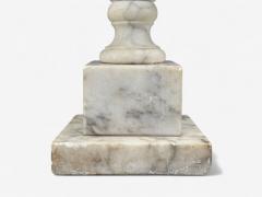 Italian Neoclassical Marble Alabaster Brass Table Lamps Italy 1940s - 4337725
