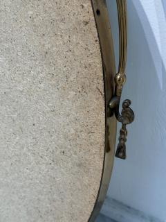Italian Neoclassical Oval Mirror with Brass Ribbon and Tassel Detailing 1950s - 4350558