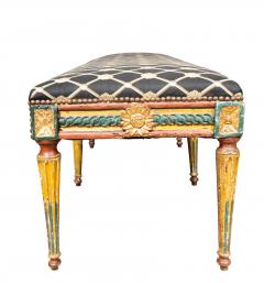 Italian Neoclassical Polychrome Painted Long Bench - 4506910