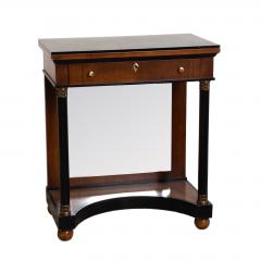 Italian Neoclassical Revival Concave D Shape Mirrored Back Small Sideboard - 4527729