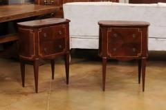 Italian Neoclassical Style 19th Century Mahogany and Birch Bedside Tables - 3550098