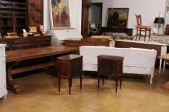 Italian Neoclassical Style 19th Century Mahogany and Birch Bedside Tables - 3550157