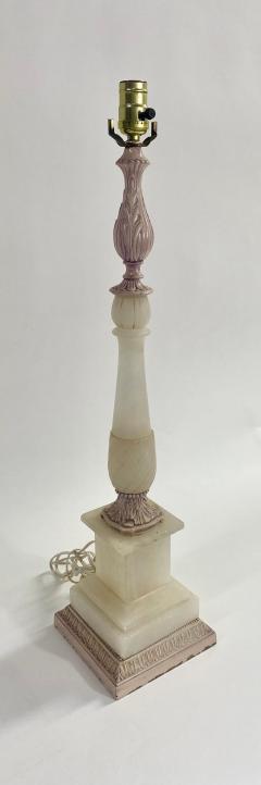 Italian Neoclassical Style Alabaster Table Lamp a Pair - 3088913