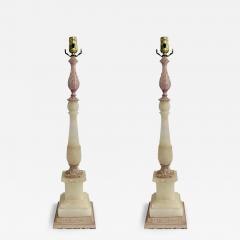 Italian Neoclassical Style Alabaster Table Lamp a Pair - 3089104