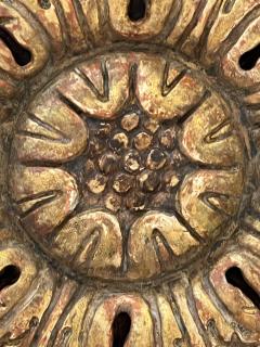 Italian Neoclassical Style Brown Painted and Parcel Gilt Architectural Medallion - 4680191