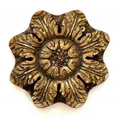 Italian Neoclassical Style Brown Painted and Parcel Gilt Architectural Medallion - 4680269