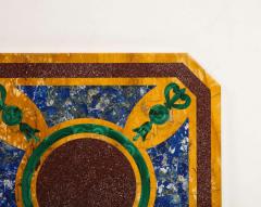 Italian Neoclassical Style Marble Malachite Lapis Lazuli and Porphyry Panel - 2138322