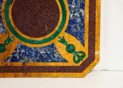 Italian Neoclassical Style Marble Malachite Lapis Lazuli and Porphyry Panel - 2138323