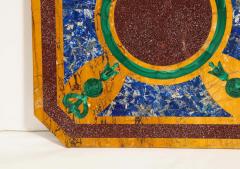 Italian Neoclassical Style Marble Malachite Lapis Lazuli and Porphyry Panel - 2138328