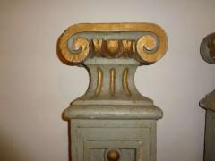 Italian Neoclassical Style Painted and Giltwood Architectural Pilaster Columns - 3762454