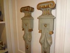 Italian Neoclassical Style Painted and Giltwood Architectural Pilaster Columns - 3762465