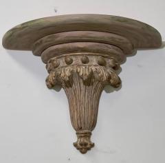 Italian Neoclassical Style Wood Carved Shell Form Wall Shelf or Bracket a Pair - 3503741