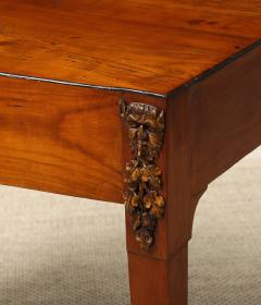 Italian Neoclassical Walnut Side Table with Carved Satyr Mounts - 4783221