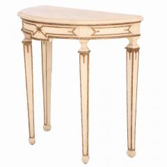 Italian Neoclassical style painted giltwood console table mirror C 1950  - 4120688