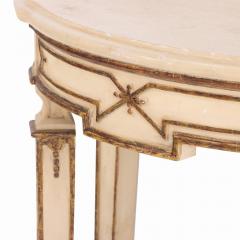 Italian Neoclassical style painted giltwood console table mirror C 1950  - 4120689