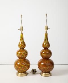 Italian Ochre Glazed Ceramic Lamps - 3990382