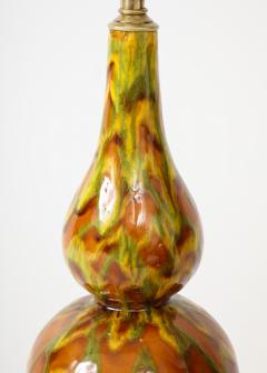 Italian Ochre Glazed Ceramic Lamps - 3990389