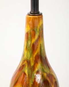 Italian Ochre Glazed Ceramic Lamps - 4295002