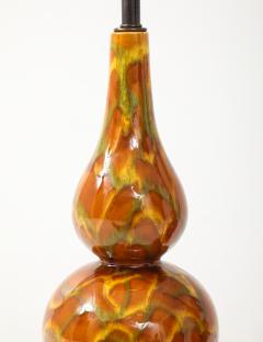 Italian Ochre Glazed Ceramic Lamps - 4295009