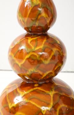 Italian Ochre Glazed Ceramic Lamps - 4295011